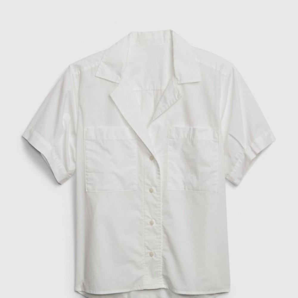 H&M Short Sleeve White Dress Shirt